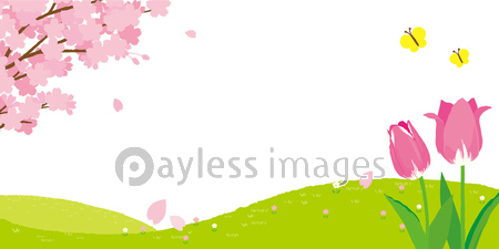 春の風景 イラスト 商用利用可能な写真素材 イラスト素材ならストックフォトの定額制ペイレスイメージズ