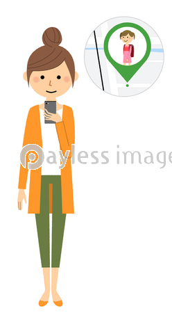 ベスト50 女性 スマホ 見る イラスト アニメ画像