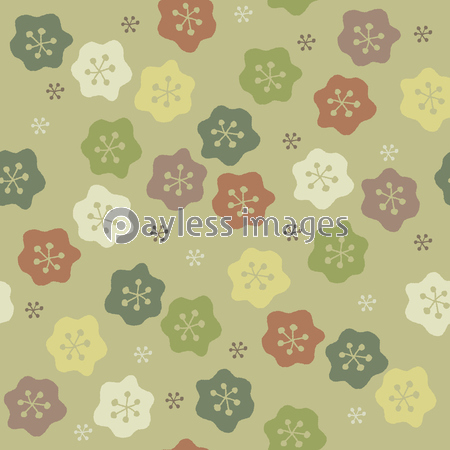 北欧風花モチーフのシームレスパターン ストックフォトの定額制ペイレスイメージズ