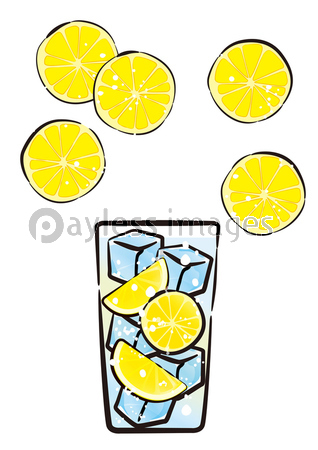 レモンサワー イラスト ストックフォトの定額制ペイレスイメージズ