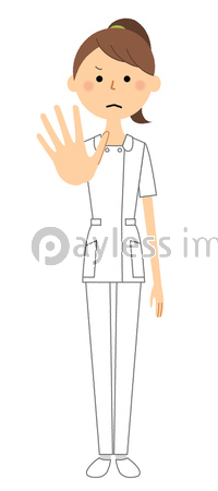 看護師 ストップ 商用利用可能な写真素材 イラスト素材ならストックフォトの定額制ペイレスイメージズ