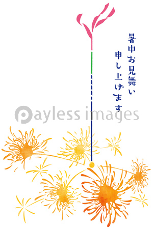 線香花火 水彩イラスト ストックフォトの定額制ペイレスイメージズ