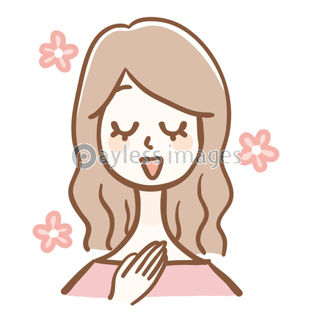 安心した女性のイラスト ストックフォトの定額制ペイレスイメージズ