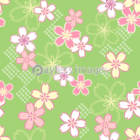 和柄 桜 パターン 赤 ストックフォトの定額制ペイレスイメージズ