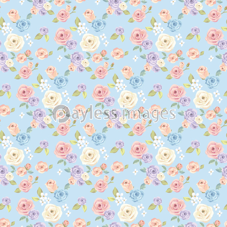バラのパターンイラスト ストックフォトの定額制ペイレスイメージズ
