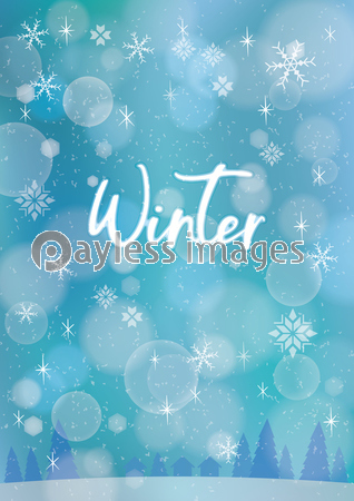 冬の風景 背景イラスト ストックフォトの定額制ペイレスイメージズ