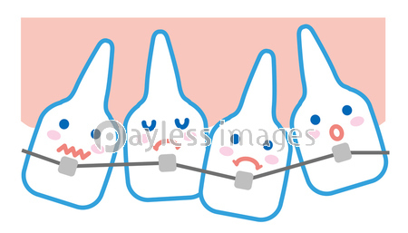 歯並び 歯列矯正 イラスト 商用利用可能な写真素材 イラスト素材ならストックフォトの定額制ペイレスイメージズ