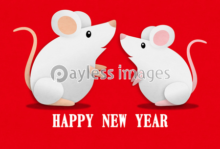 白ねずみイラスト 向かい合う 文字入り 商用利用可能な写真素材 イラスト素材ならストックフォトの定額制ペイレスイメージズ