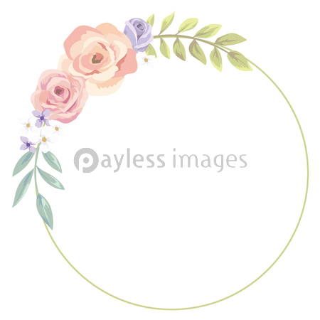 バラのフレームイラスト 商用利用可能な写真素材 イラスト素材ならストックフォトの定額制ペイレスイメージズ