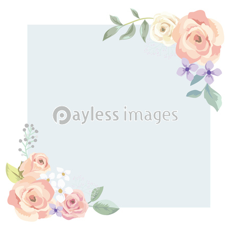 バラのフレームイラスト 商用利用可能な写真素材 イラスト素材ならストックフォトの定額制ペイレスイメージズ