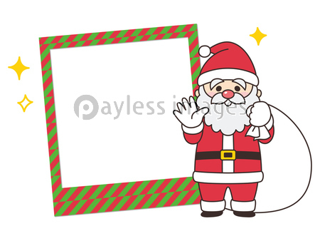 サンタクロース 写真フレーム クリスマス 商用利用可能な写真素材 イラスト素材ならストックフォトの定額制ペイレスイメージズ