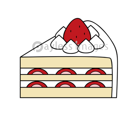 いちごのショートケーキ イラスト クリップアート ストックフォトの定額制ペイレスイメージズ