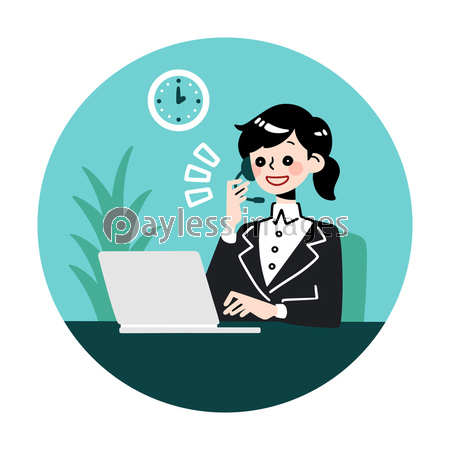 コールセンター オペレーターの女性 商用利用可能な写真素材 イラスト素材ならストックフォトの定額制ペイレスイメージズ