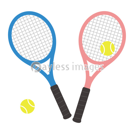 テニスラケットとテニスボールのセット ベクターイラスト ストック