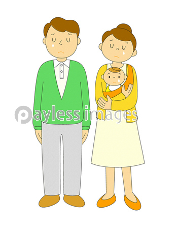 若い夫婦と赤ちゃん 泣く イラスト クリップアート 商用利用可能な写真素材 イラスト素材ならストックフォトの定額制ペイレスイメージズ
