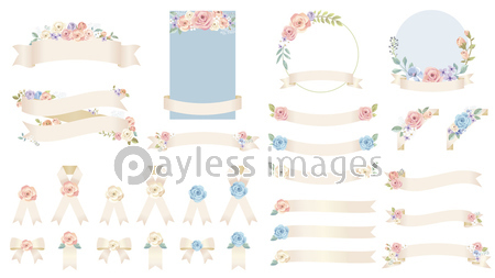 バラのフレームイラストセット 商用利用可能な写真素材 イラスト素材ならストックフォトの定額制ペイレスイメージズ