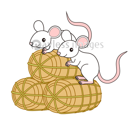 ねずみと米俵 イラスト クリップアート 商用利用可能な写真素材 イラスト素材ならストックフォトの定額制ペイレスイメージズ