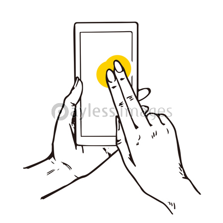 スマホ操作 イラストセット 商用利用可能な写真素材 イラスト素材ならストックフォトの定額制ペイレスイメージズ