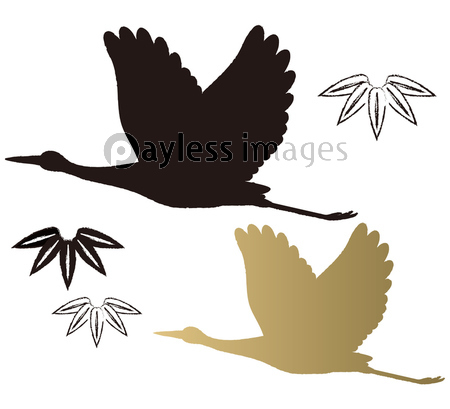 飛んでいる鶴 背景素材 ベクター イラスト - 商用利用可能な写真素材