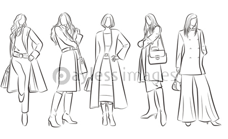 女性のファッションイラスト 商用利用可能な写真素材 イラスト素材ならストックフォトの定額制ペイレスイメージズ
