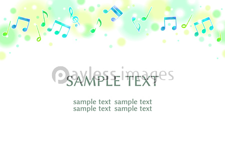 音符のふんわりイラスト背景 商用利用可能な写真素材 イラスト素材ならストックフォトの定額制ペイレスイメージズ