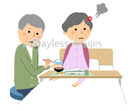 食事を嫌がる高齢者 介護スタッフ 食事介助 商用利用可能な写真素材 イラスト素材ならストックフォトの定額制ペイレスイメージズ