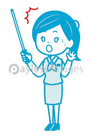 指差しをするビジネス女性 ポーズ イラスト 商用利用可能な写真素材 イラスト素材ならストックフォトの定額制ペイレスイメージズ