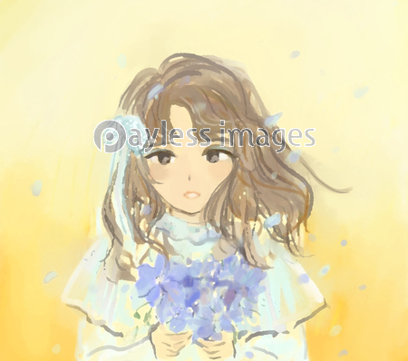 水色のドレスを着た女の子 ストックフォトの定額制ペイレスイメージズ