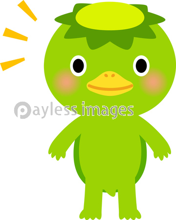 かわいい河童のキャラクター ストックフォトの定額制ペイレスイメージズ