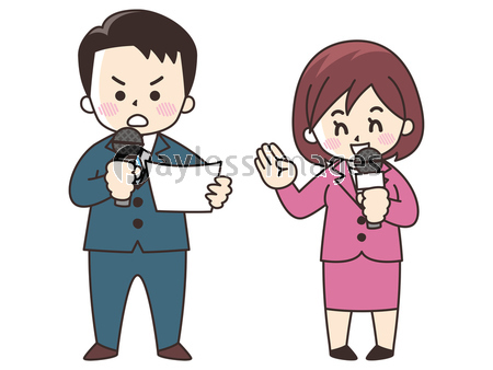 アナウンサーの男女 商用利用可能な写真素材 イラスト素材ならストックフォトの定額制ペイレスイメージズ