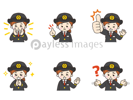 運転士の女性セット 商用利用可能な写真素材 イラスト素材ならストックフォトの定額制ペイレスイメージズ