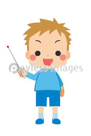 指差し棒を持った小さな女の子 商用利用可能な写真素材 イラスト素材ならストックフォトの定額制ペイレスイメージズ