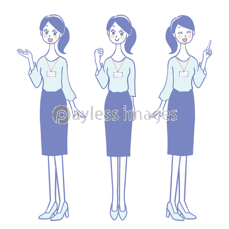 オフィスカジュアル 女性スタッフ 全身 セット 商用利用可能な写真素材 イラスト素材ならストックフォトの定額制ペイレスイメージズ
