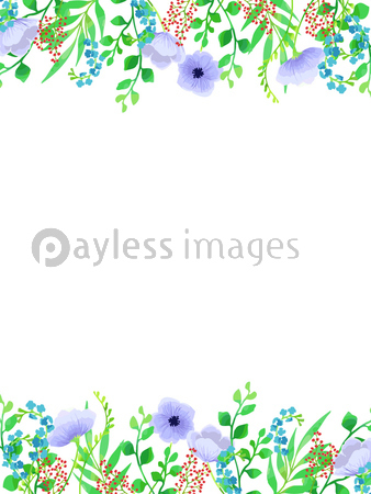 ボタニカルのイラストフレーム ストックフォトの定額制ペイレスイメージズ