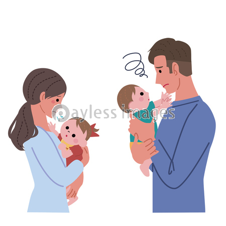 赤ちゃんを抱っこするお父さん イラスト 商用利用可能な写真素材 イラスト素材ならストックフォトの定額制ペイレスイメージズ