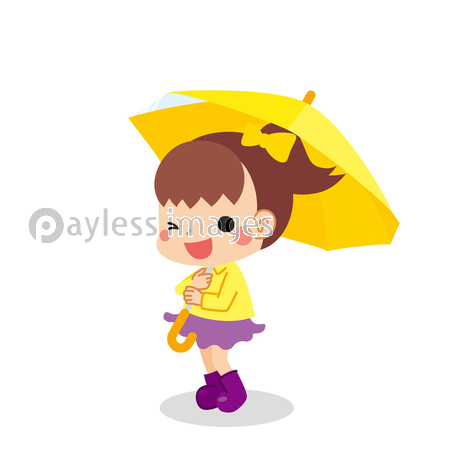 傘を差した可愛い女の子 商用利用可能な写真素材 イラスト素材ならストックフォトの定額制ペイレスイメージズ
