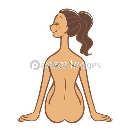 裸で座る女性 美容イメージ 商用利用可能な写真素材 イラスト素材ならストックフォトの定額制ペイレスイメージズ