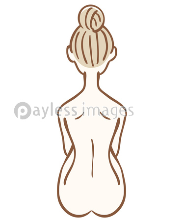 裸で座る女性の後ろ姿 商用利用可能な写真素材 イラスト素材ならストックフォトの定額制ペイレスイメージズ