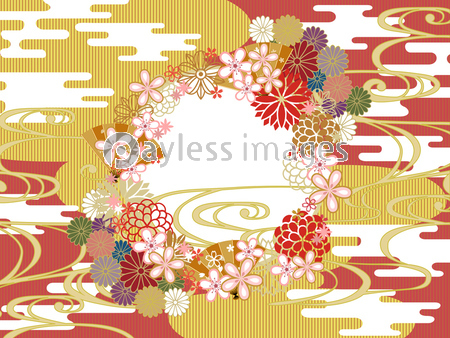 和柄赤金シンプル雲背景素材菊 商用利用可能な写真素材 イラスト素材ならストックフォトの定額制ペイレスイメージズ 和柄赤金シンプル雲背景素材菊 商用利用可能な写真素材 イラスト素材ならストックフォトの定額制ペイレスイメージズ