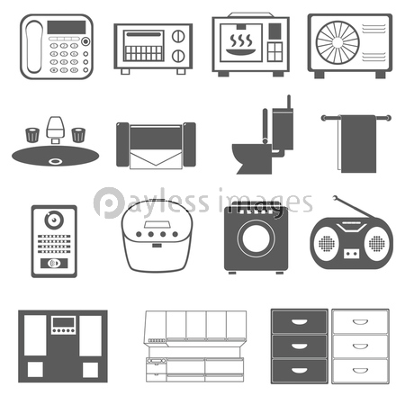 家電 日用品 家具 電話 ラジオ 炊飯器 トイレ タンス 電子レンジ オーブントースター 洗濯機等 商用利用可能な写真素材 イラスト 素材ならストックフォトの定額制ペイレスイメージズ