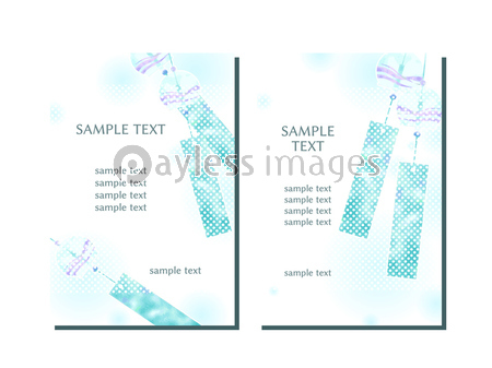 風鈴のイラストのポストカード 商用利用可能な写真素材 イラスト素材ならストックフォトの定額制ペイレスイメージズ