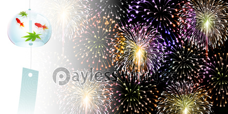 花火 夏 金魚 背景 商用利用可能な写真素材 イラスト素材ならストックフォトの定額制ペイレスイメージズ