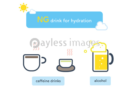 夏の水分補給に適した飲み物のイラスト 商用利用可能な写真素材 イラスト素材ならストックフォトの定額制ペイレスイメージズ