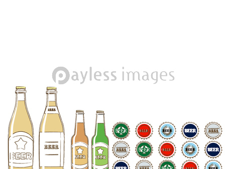 シンプルな瓶ビールのイラスト背景素材 商用利用可能な写真素材 イラスト素材ならストックフォトの定額制ペイレスイメージズ