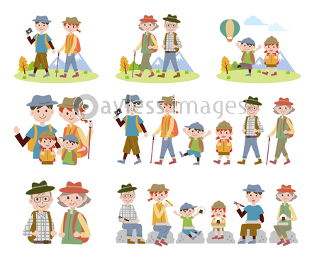 ハイキング レジャー 家族 商用利用可能な写真素材 イラスト素材ならストックフォトの定額制ペイレスイメージズ