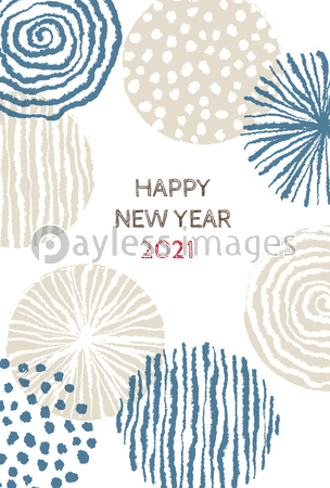 21年 手書き北欧模様の年賀状 商用利用可能な写真素材 イラスト素材ならストックフォトの定額制ペイレスイメージズ