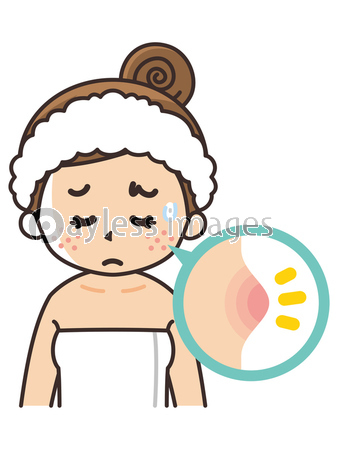 ニキビが気になる女性 美容 ビューティー スキンケア 商用利用可能な写真素材 イラスト素材ならストックフォトの定額制ペイレスイメージズ