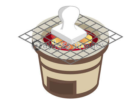 七輪で餅を焼くイラスト 商用利用可能な写真素材 イラスト素材ならストックフォトの定額制ペイレスイメージズ