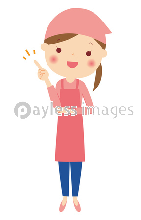 ポイント と指差しする女性 全身イラスト 商用利用可能な写真素材 イラスト素材ならストックフォトの定額制ペイレスイメージズ