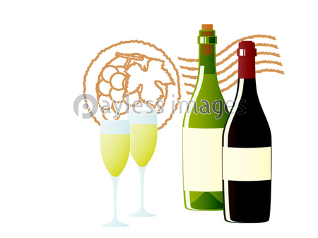 ワインのイメージイラスト素材 ストックフォトの定額制ペイレスイメージズ